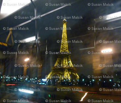 Eiffel Tower from the 72 Bus, Paris