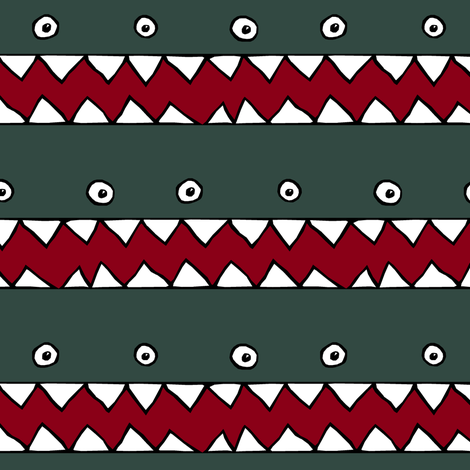 Endless Monster Stripe fabric by pond_ripple on Spoonflower - custom fabric