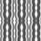 Zoom Wavy Stripes Vertical - Black and White - Medium
