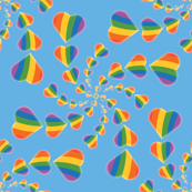 Rainbow Heart Swirl