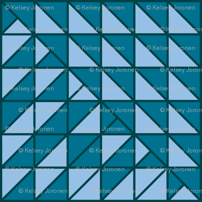 Blue Quilted