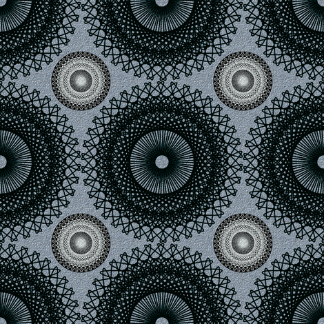 Ornate Circles - Dark Neutral fabric by telden on Spoonflower - custom fabric