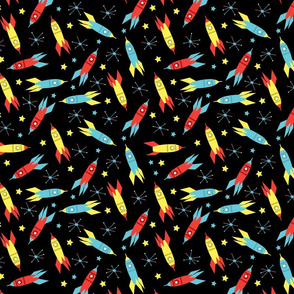 Space Rockets Black