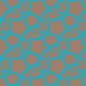 Turquoise and Brown Scribble Chain