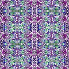 Ye Olde English Country Garden (delicate purple and green vertical stripe)