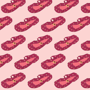 Pink Polkadot Mary Janes