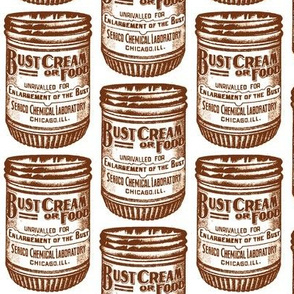Bust Enlargement Cream 1890's advertisement in sepia