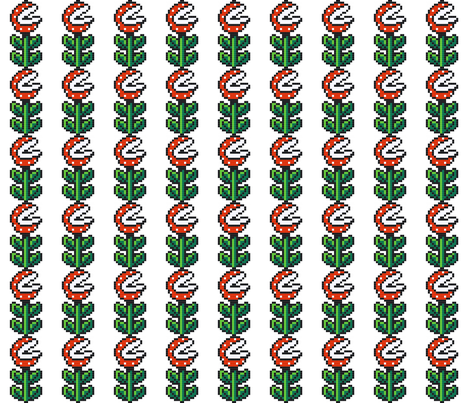 piranha-plant-ed fabric by rachel1 on Spoonflower - custom fabric