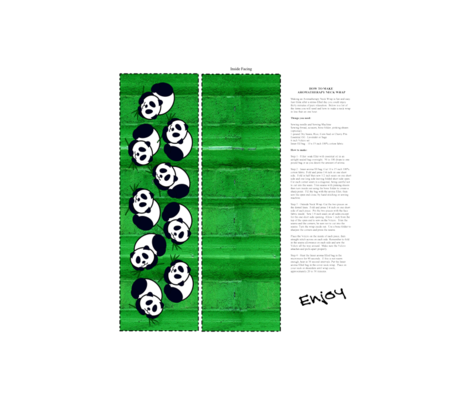 Panda_Bear_neck_wrap fabric by missconnie on Spoonflower - custom fabric