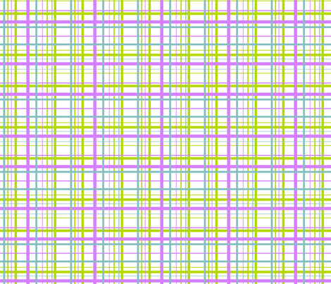 Plaid for funky ribbons - white fabric by ragan on Spoonflower - custom fabric