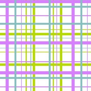 Plaid for funky ribbons - white