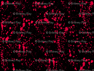 Inverted Red Ink Splatter