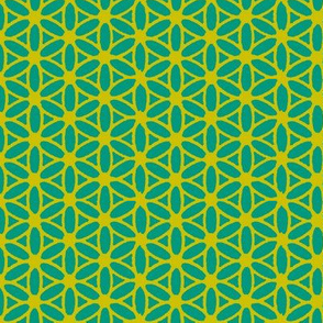 Flower of Life - Teal Lime