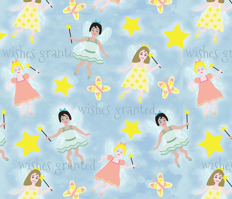 larger_fairies_repeat fabric by mcuetara on Spoonflower - custom fabric