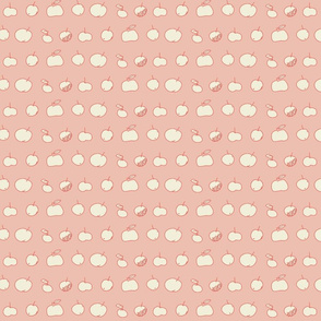 White Apples - A Fishy  Mystery Toile  coordinate-pink