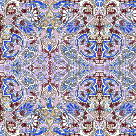 Dusty Lavender Love in the Paisley Gardens fabric by edsel2084 on Spoonflower - custom fabric