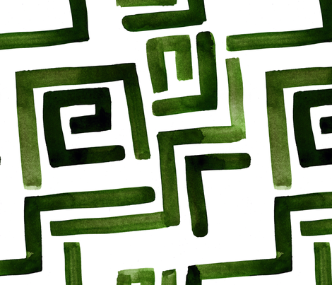 cestlaviv_olive key fabric by cest_la_viv on Spoonflower - custom fabric