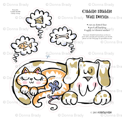 Cuddle Huddle Wall Decal 15 x 15