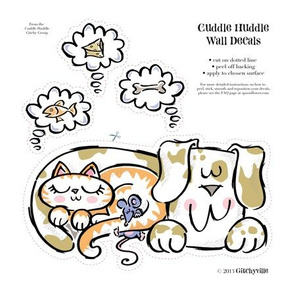 Cuddle Huddle Wall Decal 15 x 15