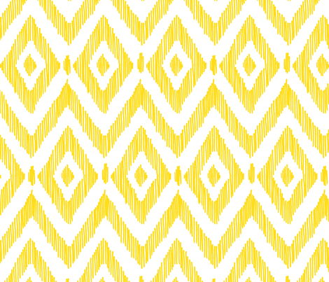 Diamond IKAT - Sunshine fabric by pattysloniger on Spoonflower - custom fabric