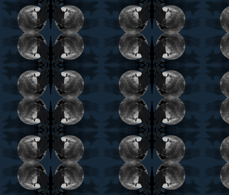 Raven Moon fabric by boneyfied on Spoonflower - custom fabric