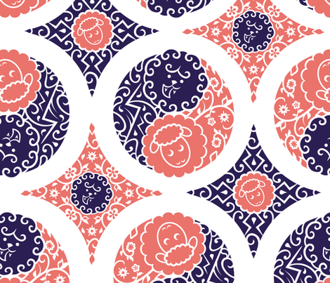 LionLamb_YinYang fabric by cinnamonjewel on Spoonflower - custom fabric
