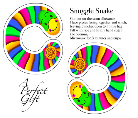 Snuggle Snake fabric by flipfashion on Spoonflower - custom fabric