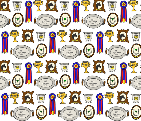 Horse Show Memoirs fabric by ragan on Spoonflower - custom fabric