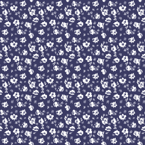  Lisianthus and Forget Me Nots fabric by janelle_wooten on Spoonflower - custom fabric