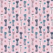 Retro Pink Cats