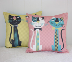 Retro Cats Bedroom Accessories