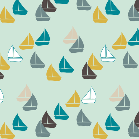 SailBoats fabric by mrshervi on Spoonflower - custom fabric