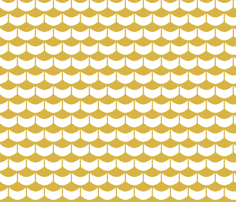 GoldScallops fabric by mrshervi on Spoonflower - custom fabric