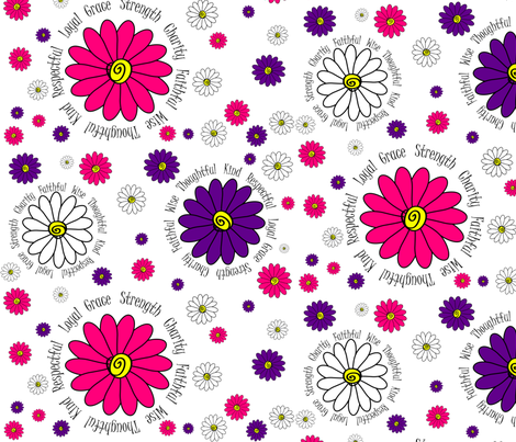 Daisy Girls fabric by hmooreart on Spoonflower - custom fabric