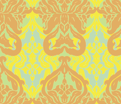 Coloured_Damask fabric by jae_ess_kay on Spoonflower - custom fabric