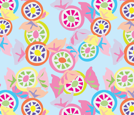 Mmmm Candy - Wrappers - 2 fabric by owlandchickadee on Spoonflower - custom fabric