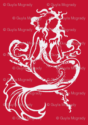 Sitting Pretty Mermaid6-reds/white