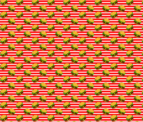 Cheeseburger Dream Stripe fabric by cindersonfiber on Spoonflower - custom fabric
