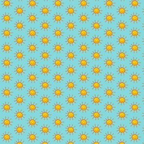 Happy Suns in Aqua