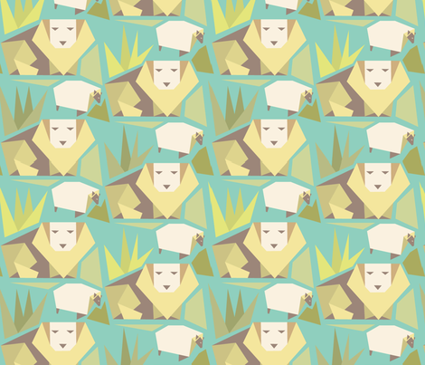 lionlamb2 fabric by hundred_some_odd on Spoonflower - custom fabric