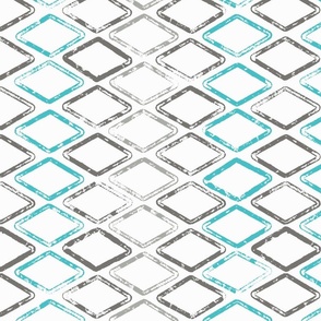 Diamonds are Forever - Gray, Turquoise, Light Gray