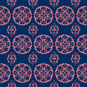 Coral Damask