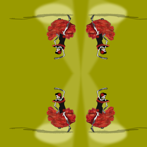 flamenco-repeat fabric by boneyfied on Spoonflower - custom fabric