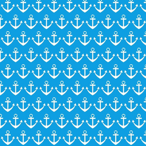 Heart Anchor Blue