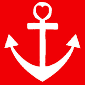 Heart Anchor Red