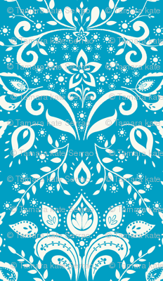 cream___teal_damask