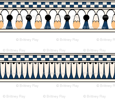 Egyptian Floral Stripe