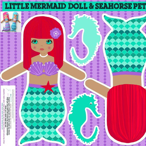 rag dolls: mermaids - cut and sew pattern template