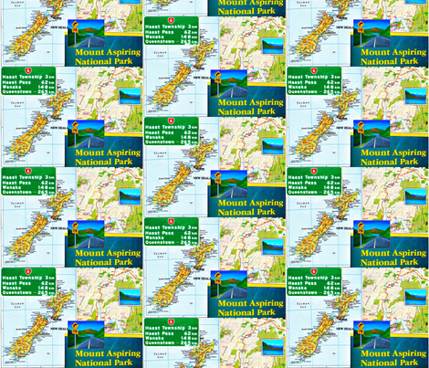 West Coast Road Signs fabric by toby_rose on Spoonflower - custom fabric