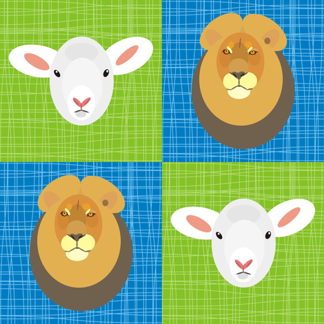 In Like A Lion, Out Like A Lamb fabric by smuk on Spoonflower - custom fabric